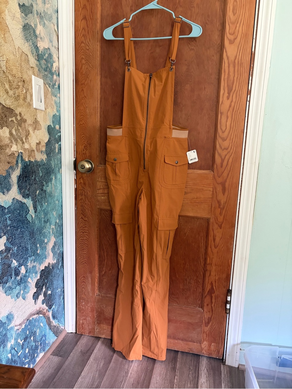 Free People Rust Orange Utility Jumpsuit